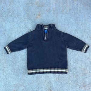 The Children’s Place 6-9 gray sweater with front quarter-zip